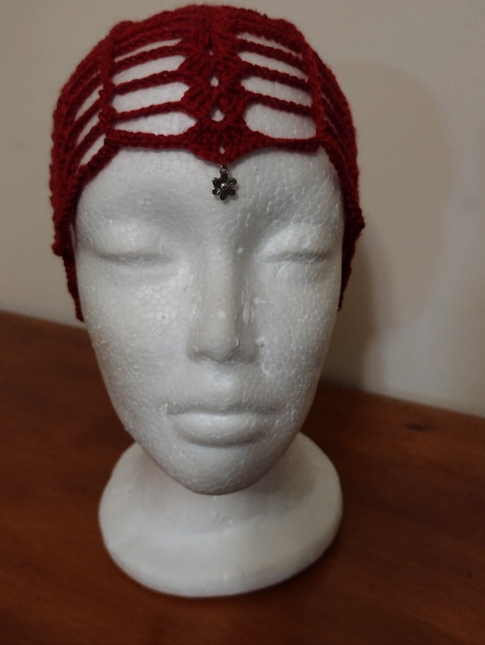 Handmade Crochet Decorative Headpiece/ Mesh Hat